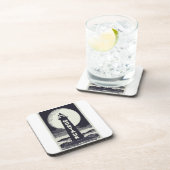 Montauk Point Lighthouse Moon Getränkeuntersetzer (Rechte Seite)