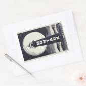 Montauk Point Lighthouse Moon Rechteckiger Aufkleber (Umschlag)