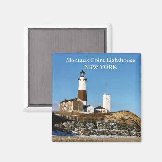 Montauk Point Lighthouse, New York Magnet (Vorderseite/Rückseite)