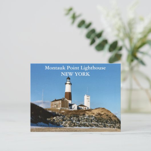 Montauk Point Lighthouse, New York Postcard Postkarte (Stehend Vorderseite)