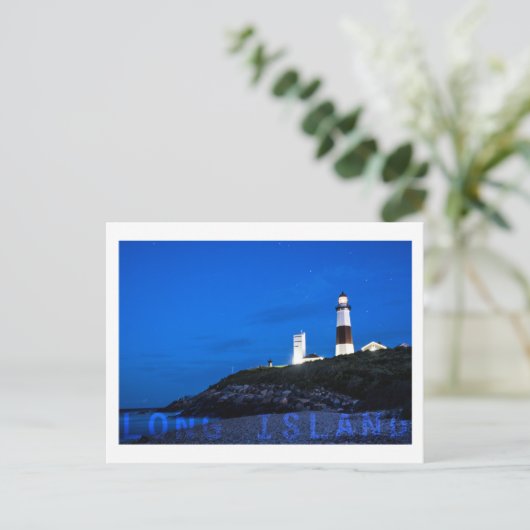 Montauk Point Lighthouse Postkarte (Stehend Vorderseite)