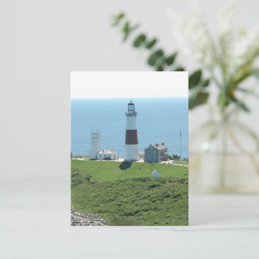 Montauk Point Lighthouse Postkarte (Stehend Vorderseite)