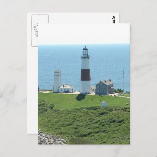 Montauk Point Lighthouse Postkarte (Vorne/Hinten)