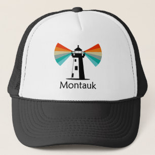 Montauk Point New York Lighthouse Rainbow Truckerkappe