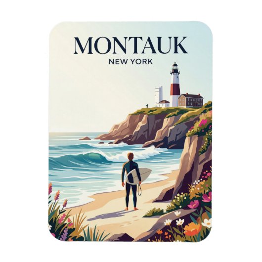 Montauk Point New York Magnet (Vertikal)