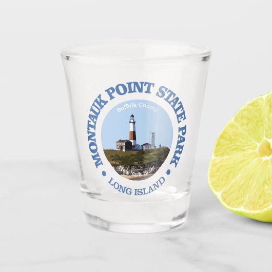 Montauk Point Staat Park Schnapsglas (Vorderseite)