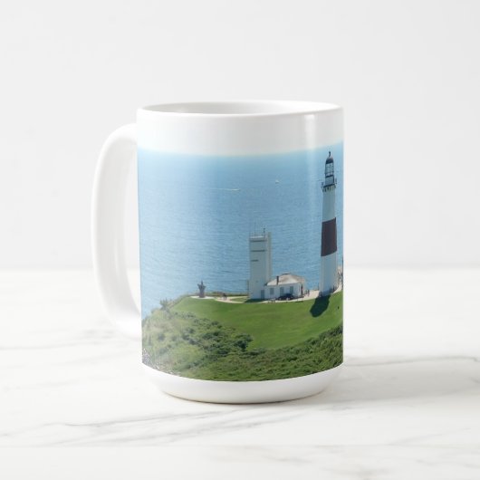 Montauk Punkt-Leuchtturm Kaffeetasse (Vorderseite Links)