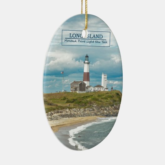 Montauk Punkt-Leuchtturm Keramikornament (Rechts)