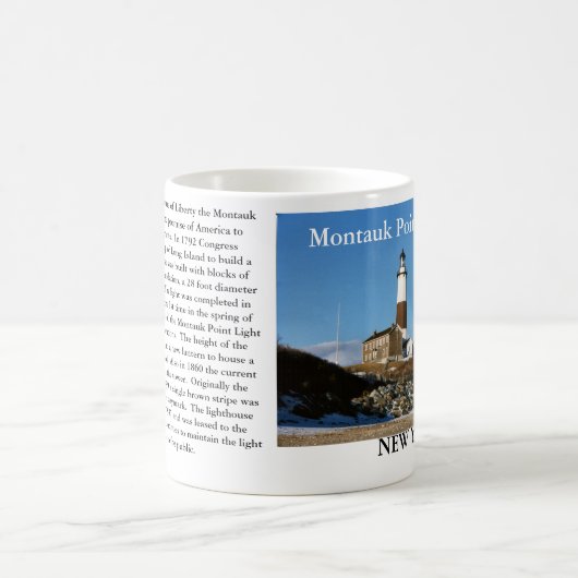 Montauk Punkt-Leuchtturm, New- YorkTasse Kaffeetasse (Mittel)
