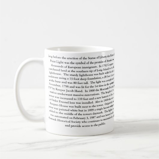 Montauk Punkt-Leuchtturm, New- YorkTasse Kaffeetasse (Links)