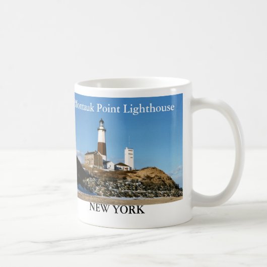 Montauk Punkt-Leuchtturm, New- YorkTasse Kaffeetasse (Rechts)