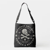 Montauk Salvage Co Logo Tote Bag Medium Tragetaschen Mit Langen Trägern (Rückseite)