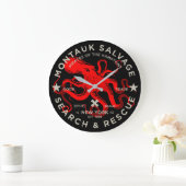 Montauk Salvage Co. Octopus Große Wall Uhr (Zuhause)