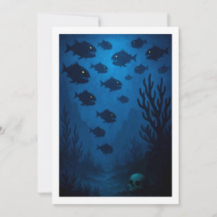Montauk Salvage Co. Piranha Card 12x18 Save The Date