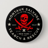 Montauk Salvage Co. Red Pirate Button (Vorderseite)