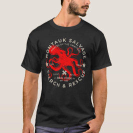 Montauk Salvage Co. Roter Oktopus T - Shirt