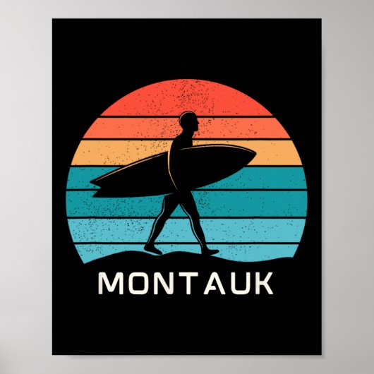Montauk-Surfen Poster (Vorne)