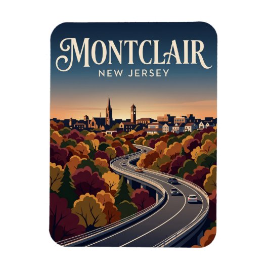 Montclair New Jersey Magnet (Vertikal)