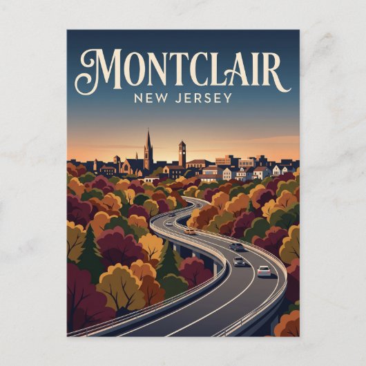 Montclair New Jersey Postkarte (Vorderseite)