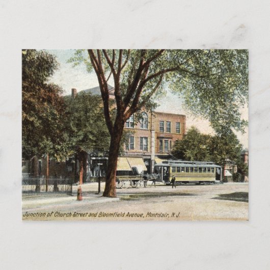 Montclair NJ 1908 Vintag Postkarte (Vorderseite)