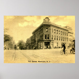 Montclair, NJ Crane Gebäude, 1915 Vintag Poster