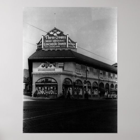 Montclair NJ Three Crowns, Vintag, 1945 Poster (Vorne)