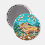 Monte Albán Mexiko Magnet (Vorderseite/Rückseite)