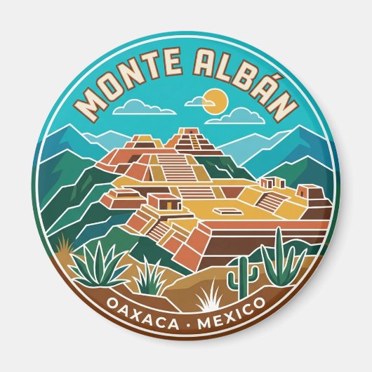 Monte Albán Mexiko Magnet (Vorne)