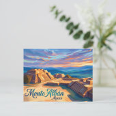 Monte Albán Mexiko Postkarte (Stehend Vorderseite)
