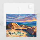 Monte Albán Mexiko Postkarte (Vorne/Hinten)