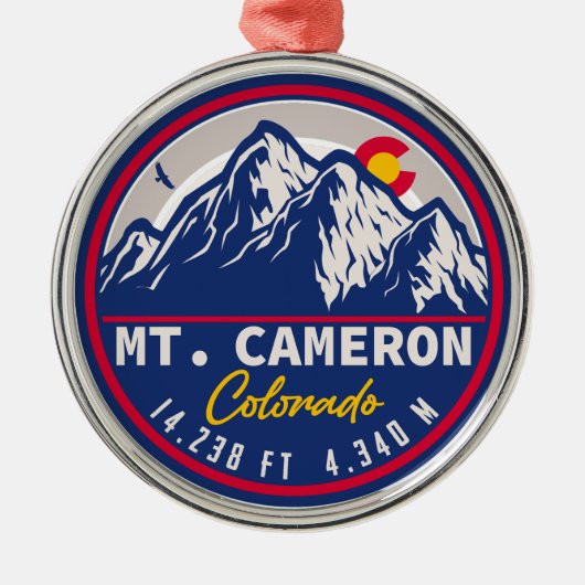 Monte Cameron - Colorado 14ers Fourteener Ornament Aus Metall (Vorne)