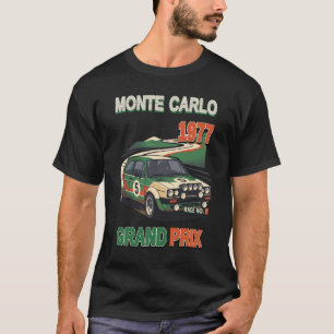 Monte Carlo 1977 Vintage Grand Prix Rennposter T-Shirt