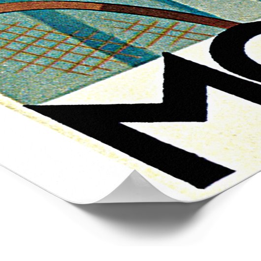 Monte-Carlo Art Deco Tennis Plakat (Ecke)