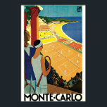 Monte-Carlo Art Deco Tennis Plakat<br><div class="desc">Stilish Monte-Carlo Plakat made by great artist Roger Broders,  in a beautiful Deco style depicts zu couple of Tennis players looking zu Tennis court. In front the beach of Monte-carlo. For Great decoration</div>