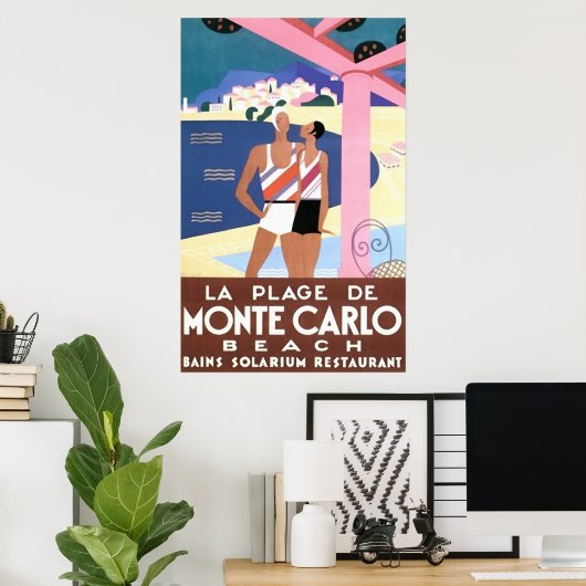 Monte Carlo Beach Poster (Heimbüro)