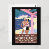 Monte Carlo Beach Postkarte (Vorne/Hinten)