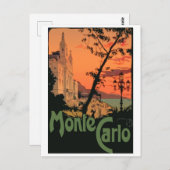 Monte Carlo bei Sonnenuntergang Postkarte (Vorne/Hinten)