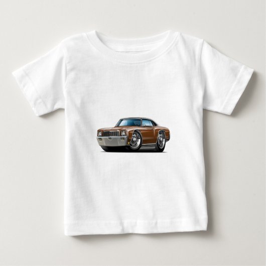 Monte Carlo Brown-Schwarzes Spitzenauto 1971 Baby T-shirt (Vorderseite)