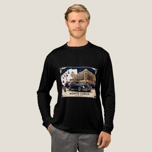 Monte Carlo Casino Luxury T-shirt Tri-Blend Shirt (Volle Vorderseite)