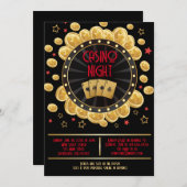 MONTE CARLO CASINO NIGHT Fund Einladung (Vorne/Hinten)