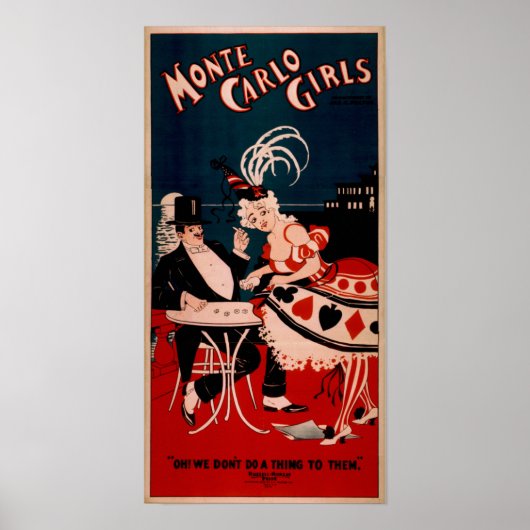 MONTE CARLO GIRLS Gesang VAUDEVILLE Poster (Vorne)