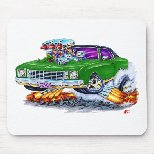 Monte Carlo grünes Auto 1972 Mousepad (Vorne)