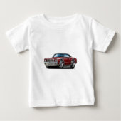 Monte Carlo Kastanienbraun-Schwarzes Spitzenauto Baby T-shirt (Vorderseite)