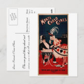 Monte Carlo Mädchen Postkarte (Vorne/Hinten)