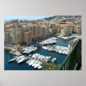 Monte Carlo Monaco Marina und Condos Poster (Vorne)