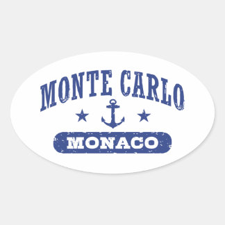 Monte Carlo Monaco Ovaler Aufkleber