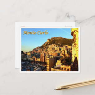 Monte Carlo - Monaco - Panorama - Postkarte