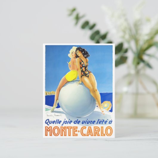 Monte Carlo Monaco Postkarte (Stehend Vorderseite)