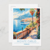 Monte Carlo Monaco Postkarte (Vorne/Hinten)