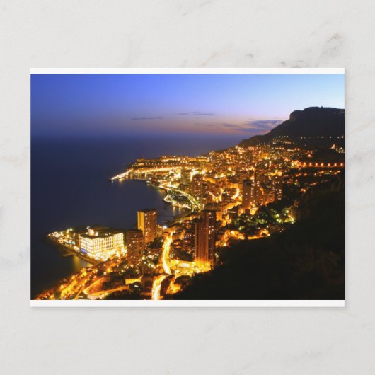 Monte Carlo, Monaco Postkarte (Vorderseite)